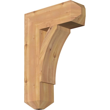 Ekena Millwork Thorton Craftsman Smooth Bracket, Western Red Cedar, 5 1/2"W x 18"D x 26"H BKT06X18X26THR04SWR